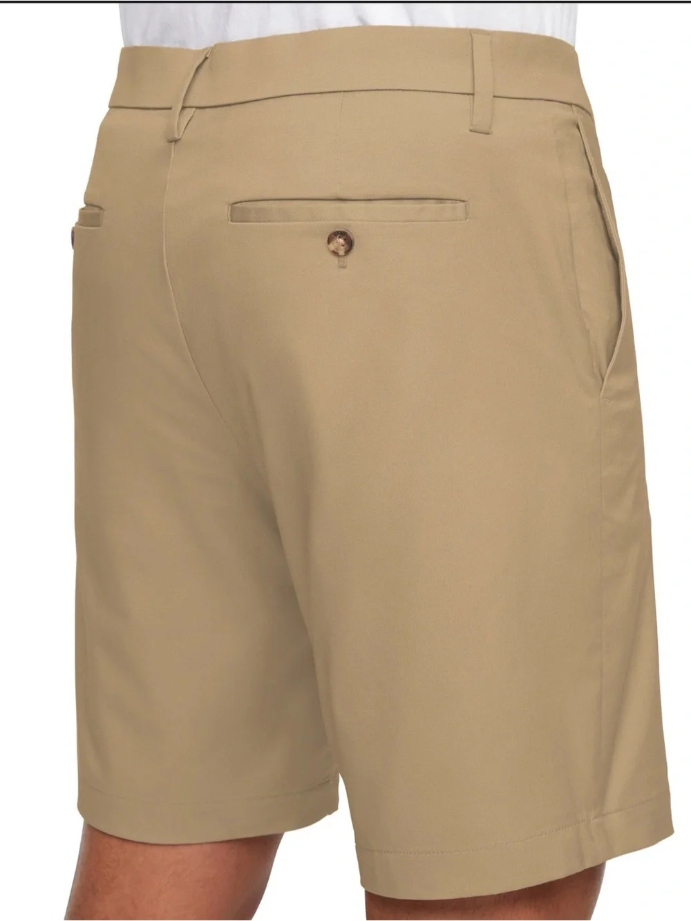 NWT Banana Republic Men's Flat Front Stretch Chino Shorts in Khaki